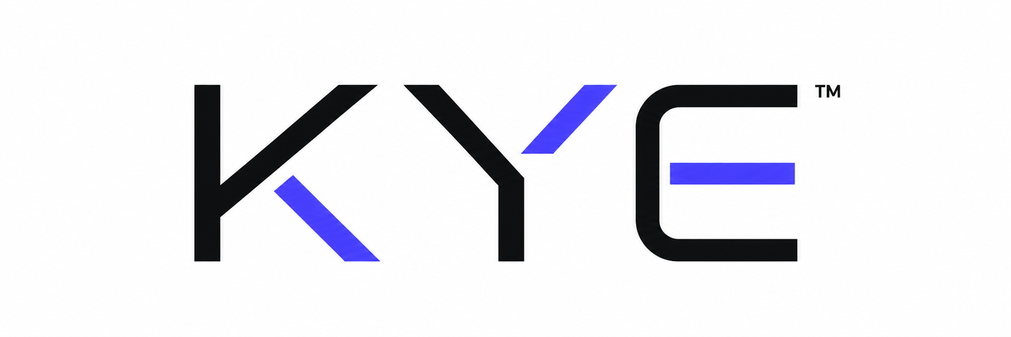 KYE wordmark — colour variant